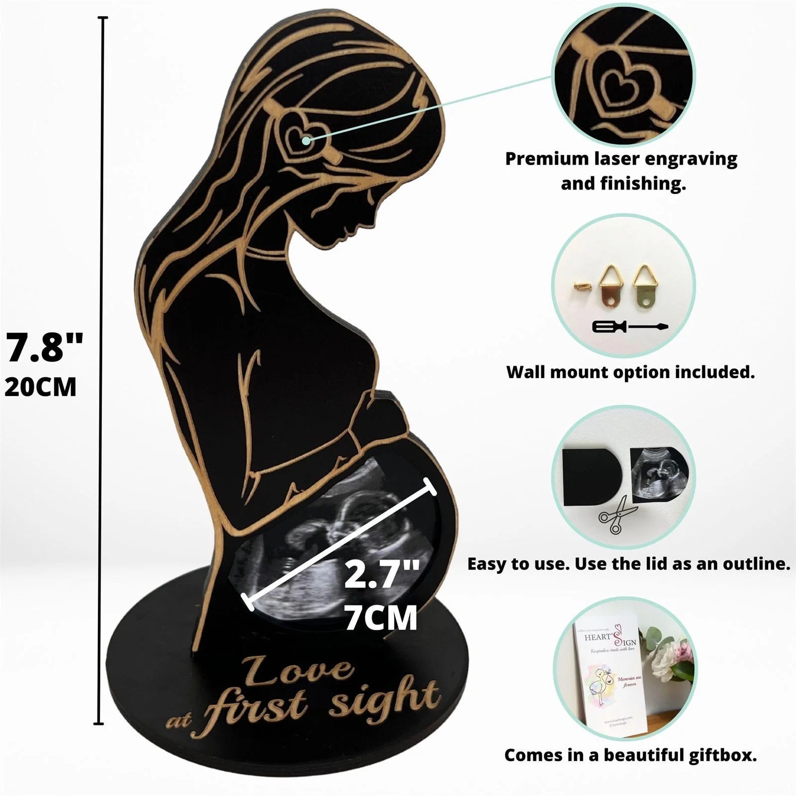 Rovenal®Handmade Mumogram Ultrasound Photo Frame🤰