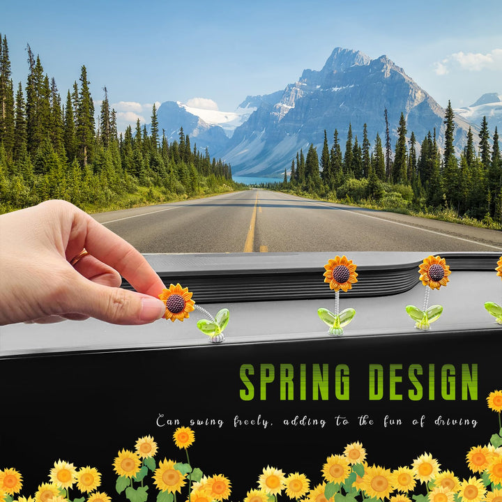 Cute Sunflower Car Ornament