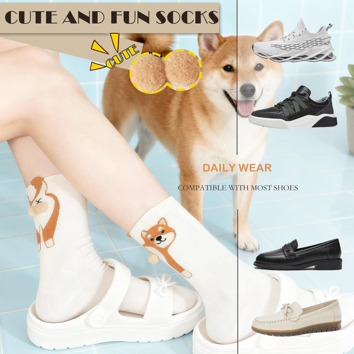 Funny animal butt patterned socks