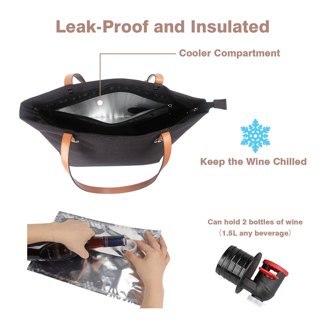Portable insulated wine bag