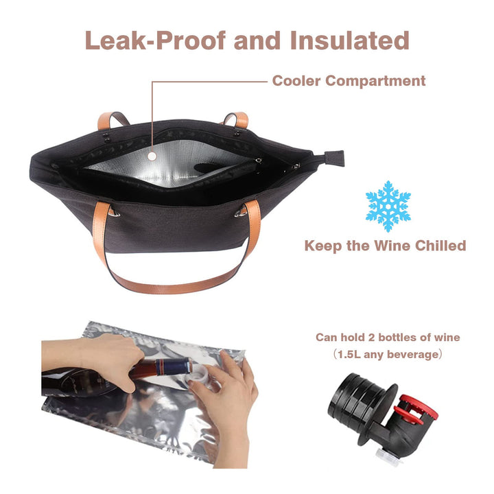 Portable insulated wine bag