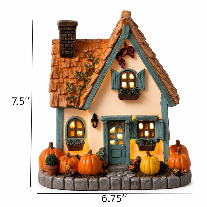 Autumn Harvest Themed Glowing House Set