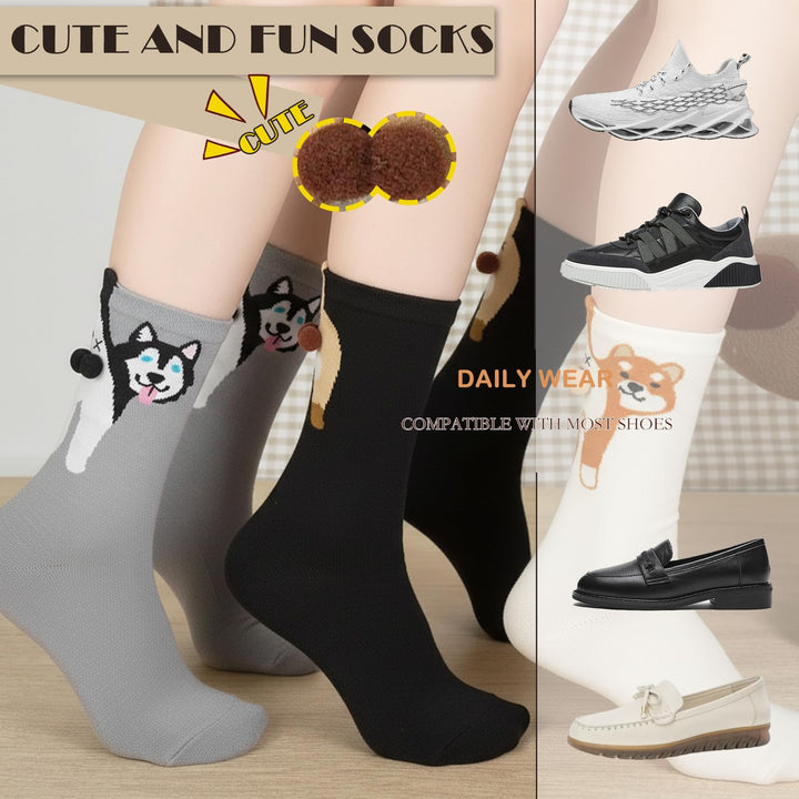 Funny animal butt patterned socks