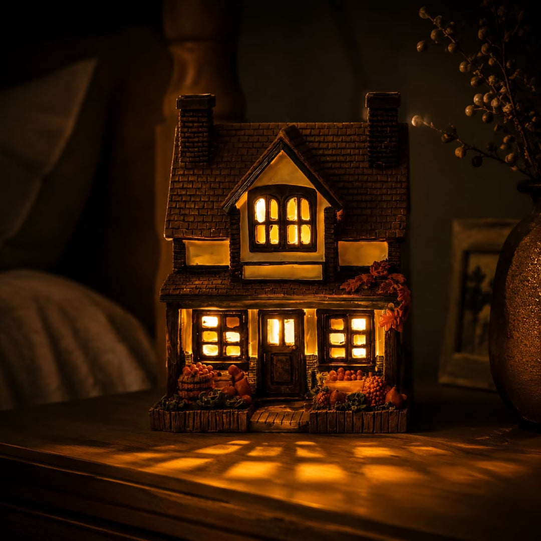 Autumn Harvest Themed Glowing House Set