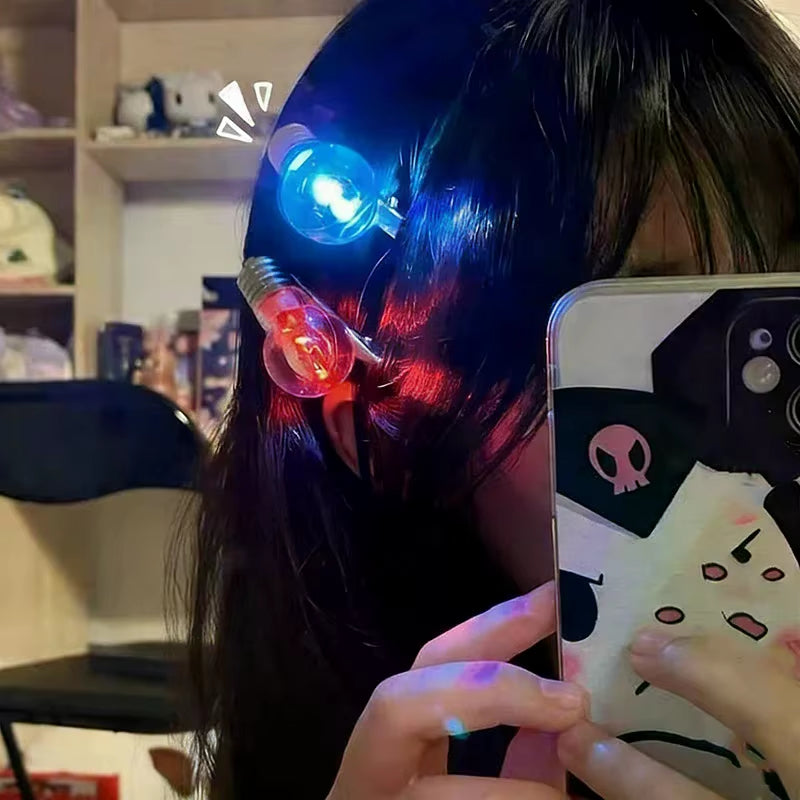 Light bulb hair clip