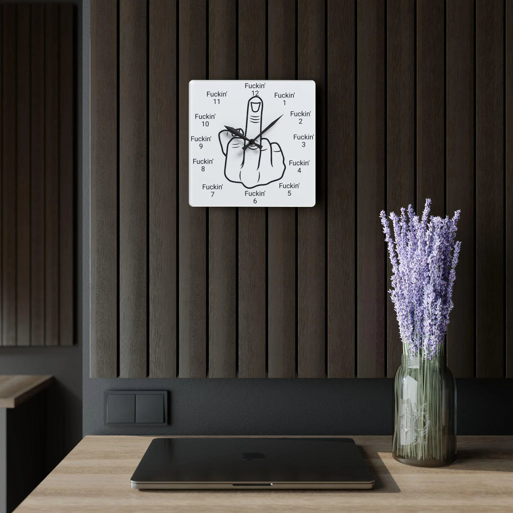 Middle finger Wall Clock