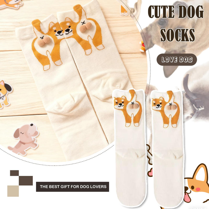 Funny animal butt patterned socks