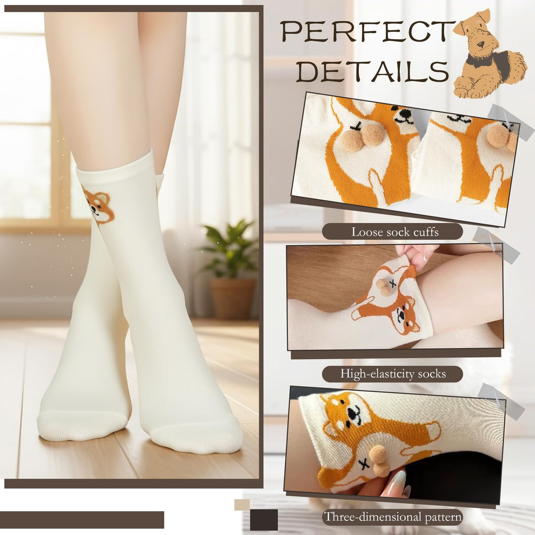 Funny animal butt patterned socks