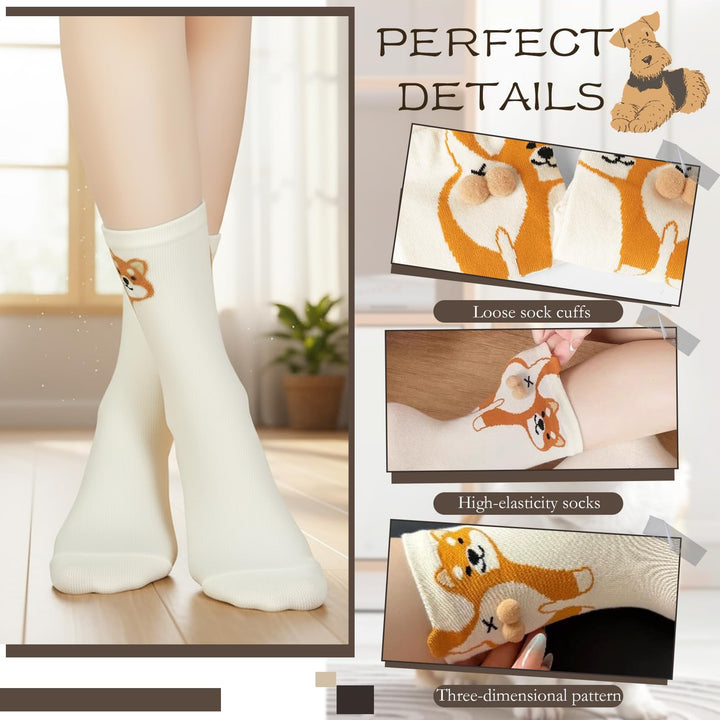 Funny animal butt patterned socks