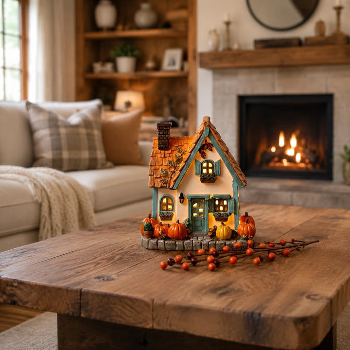 Autumn Harvest Themed Glowing House Set