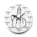 Middle finger Wall Clock