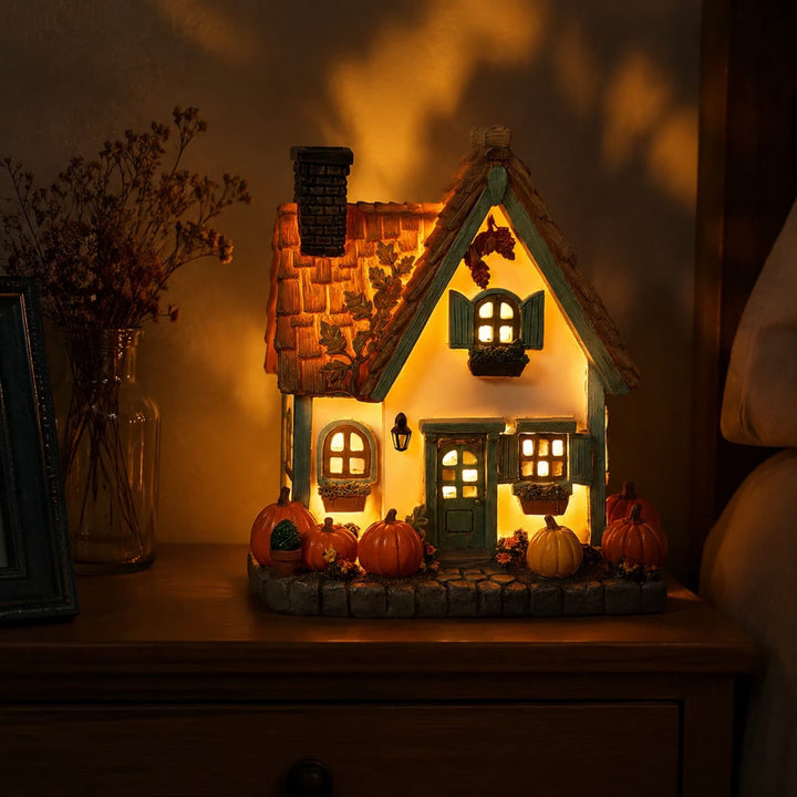 Autumn Harvest Themed Glowing House Set