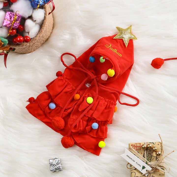 Personalized Pet Santa Hat Cape