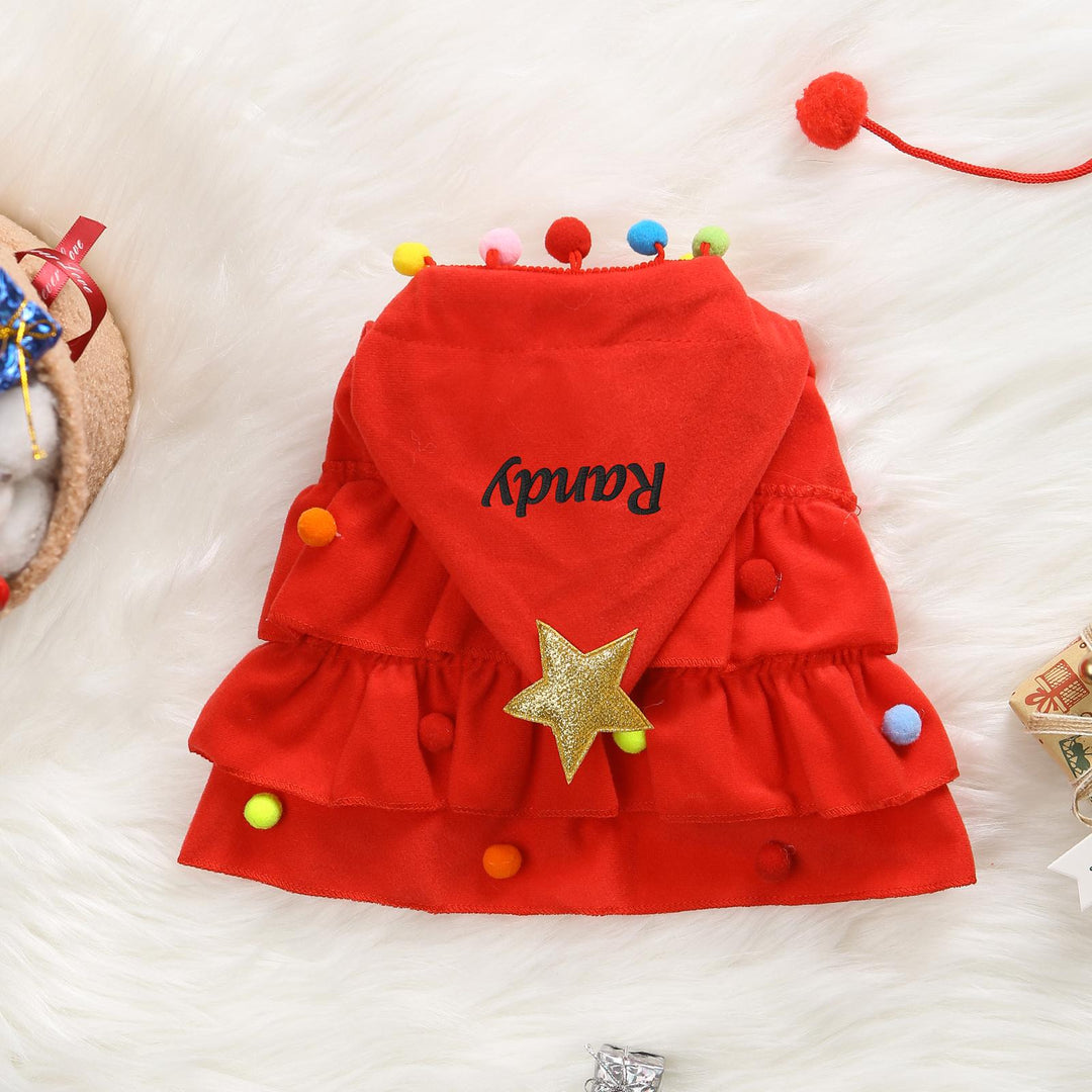 Personalized Pet Santa Hat Cape