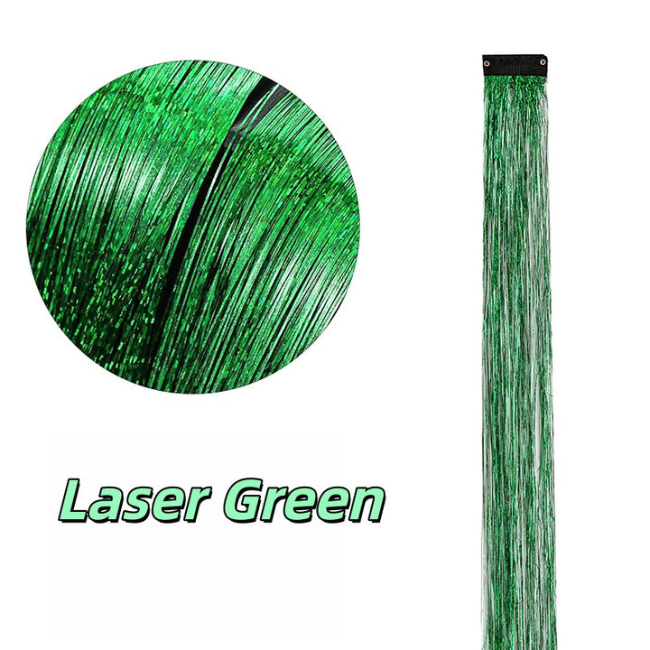 Highlight Glitter Tinsel Hair Extensions Clip