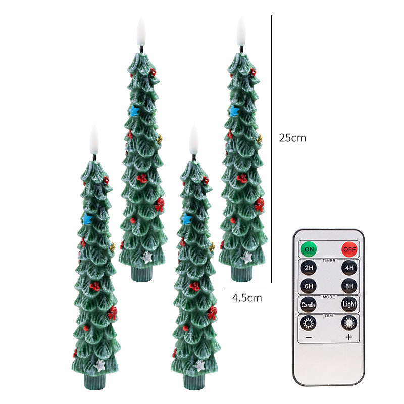 LED Christmas Tree Candle Set (with Remote Control)