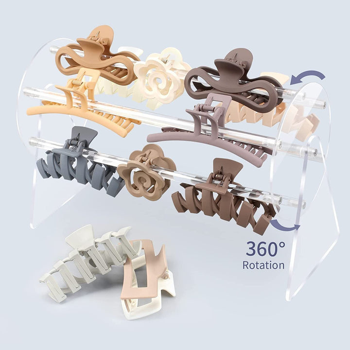 360° Rotating Hair Clip Organizer Displays