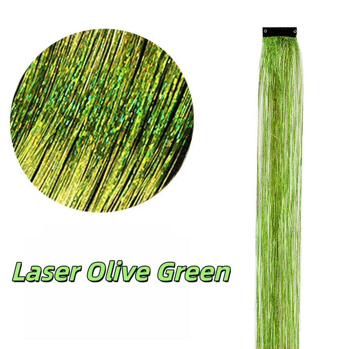 Highlight Glitter Tinsel Hair Extensions Clip