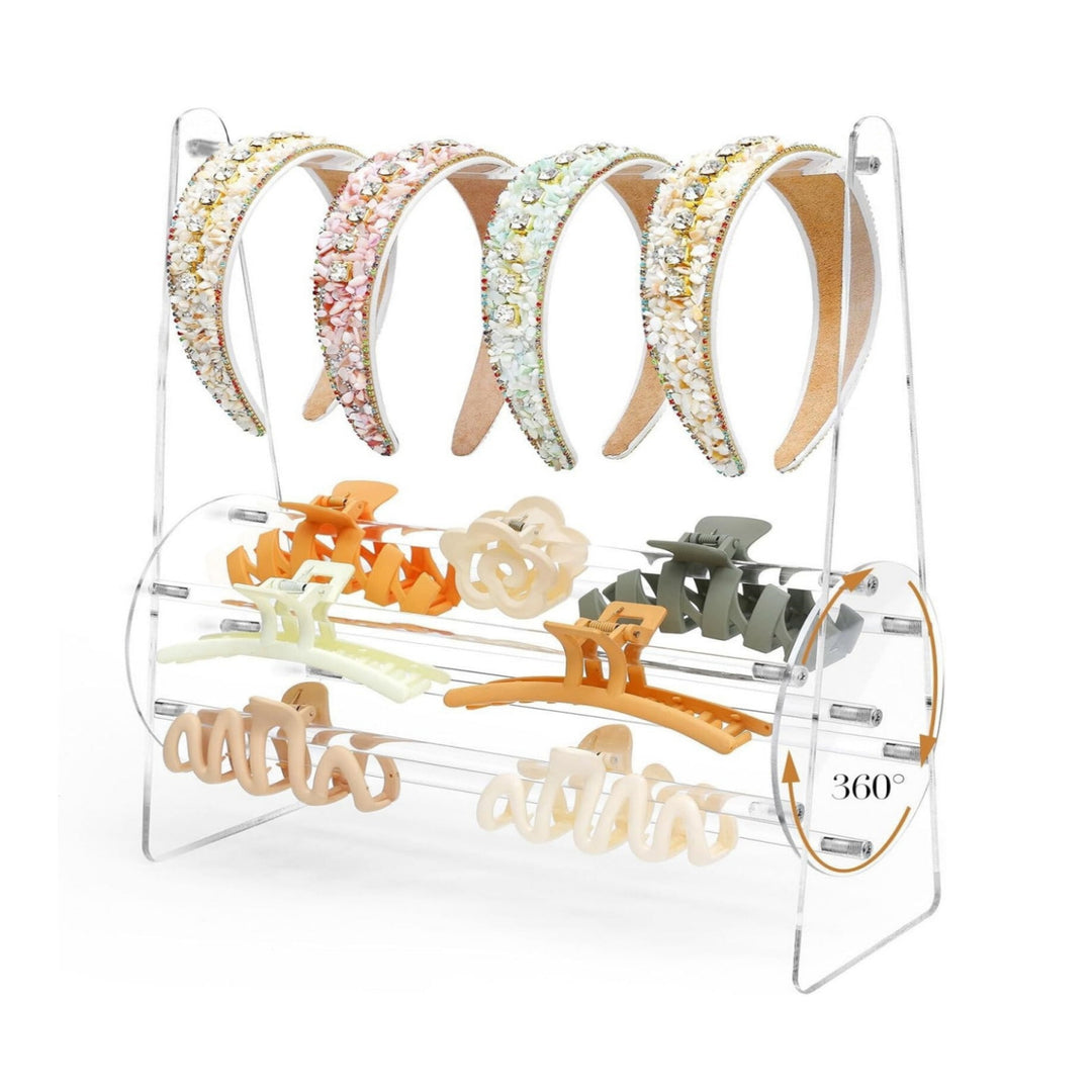 360° Rotating Hair Clip Organizer Displays