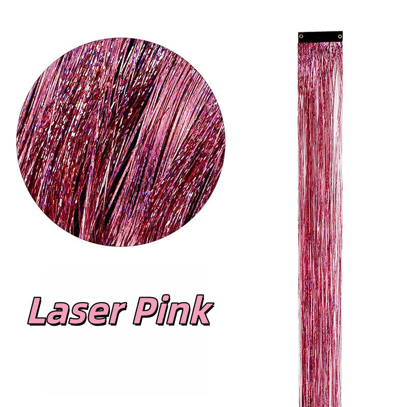 Highlight Glitter Tinsel Hair Extensions Clip