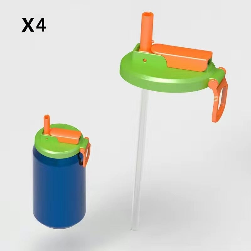 Soda Can Lids with Straw