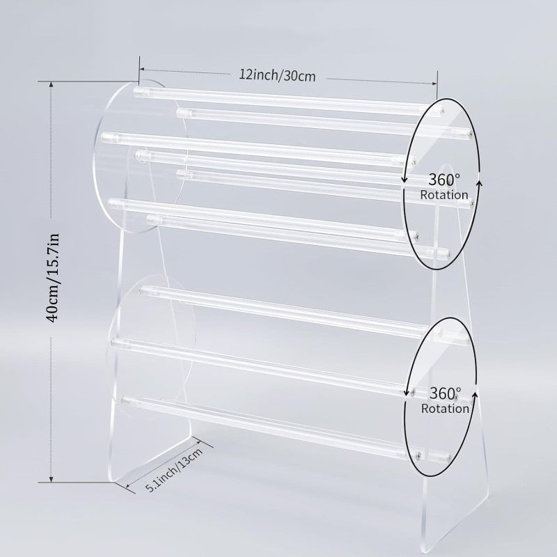 360° Rotating Hair Clip Organizer Displays