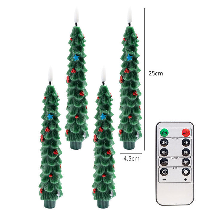 LED Christmas Tree Candle Set (with Remote Control)