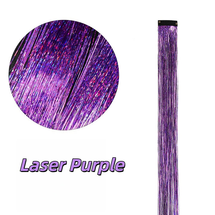Highlight Glitter Tinsel Hair Extensions Clip