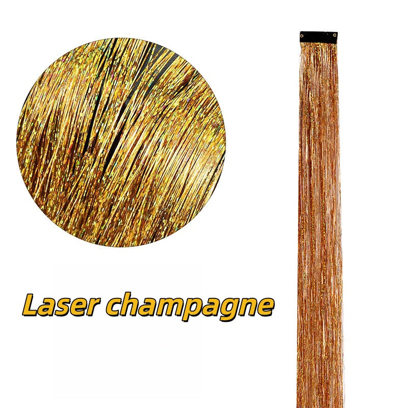 Highlight Glitter Tinsel Hair Extensions Clip