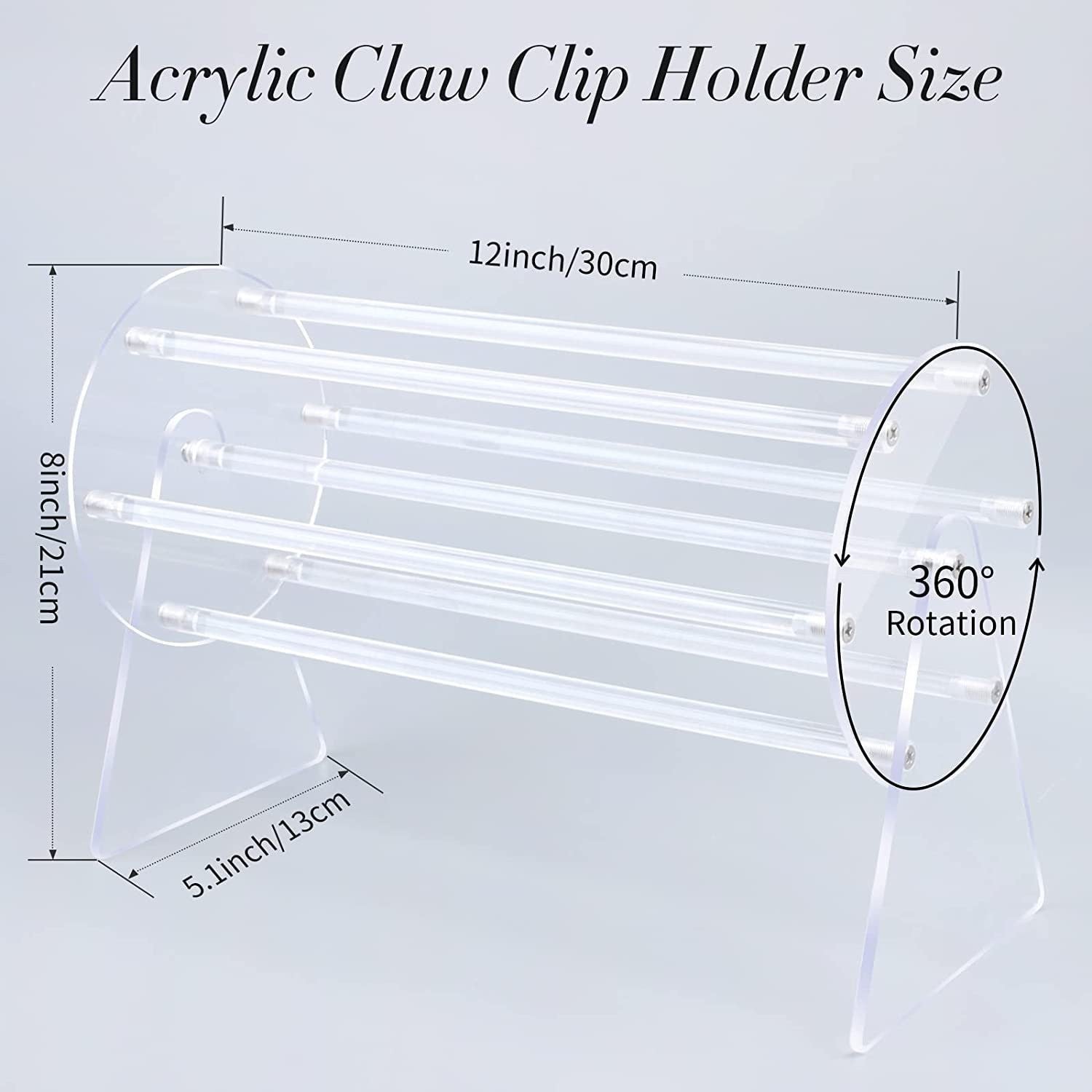 360° Rotating Hair Clip Organizer Displays
