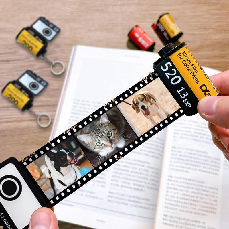 Personalized Photos Film Roll Keychain