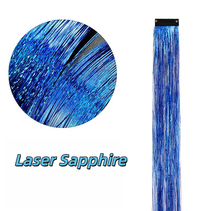 Highlight Glitter Tinsel Hair Extensions Clip