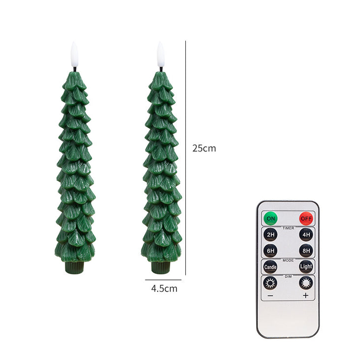 LED Christmas Tree Candle Set (with Remote Control)