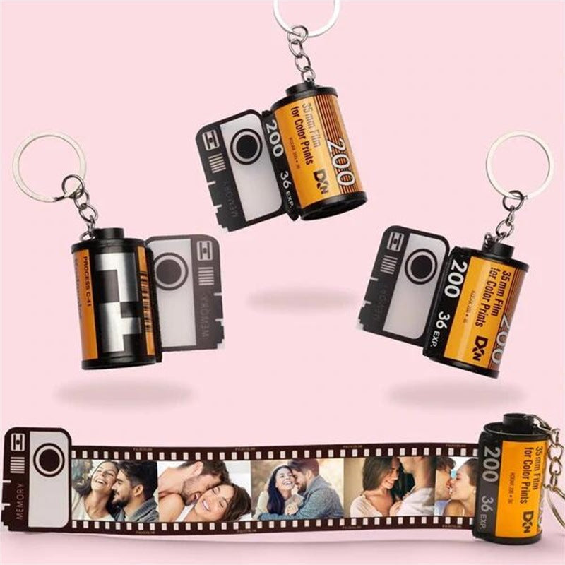 Personalized Photos Film Roll Keychain