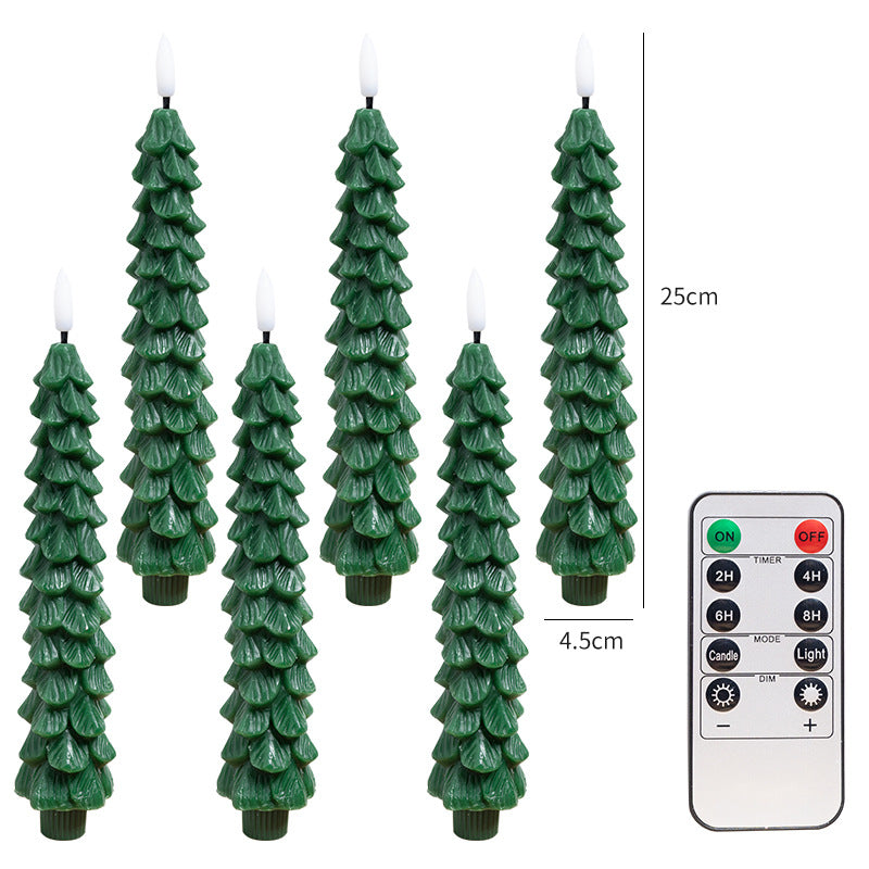 LED Christmas Tree Candle Set (with Remote Control)