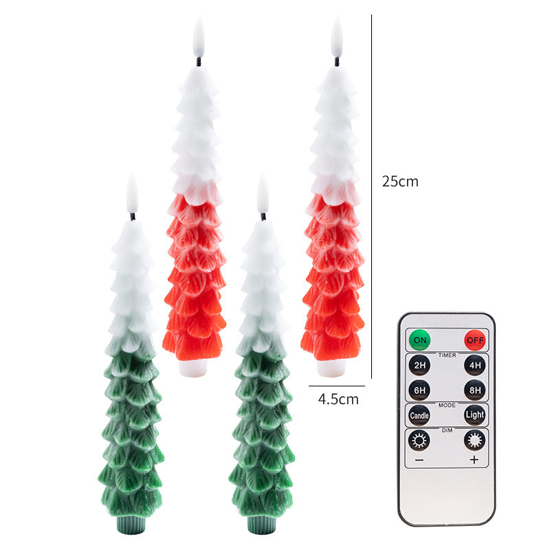 LED Christmas Tree Candle Set (with Remote Control)