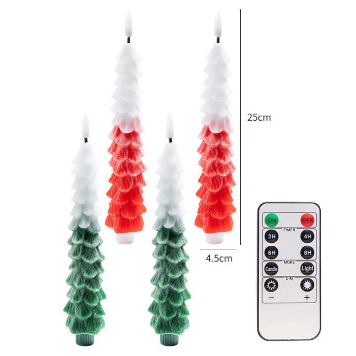 LED Christmas Tree Candle Set (with Remote Control)