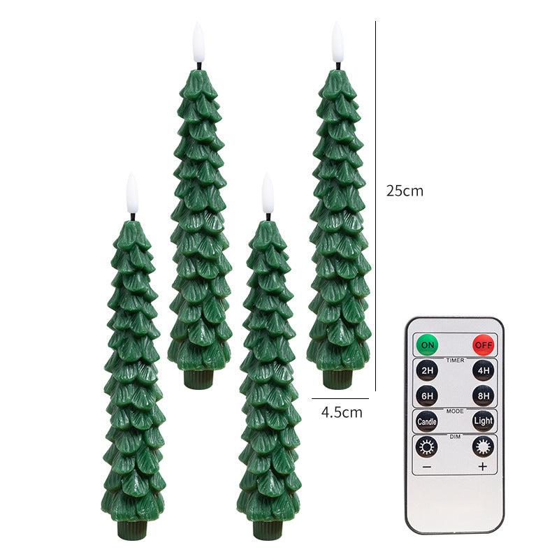 LED Christmas Tree Candle Set (with Remote Control)