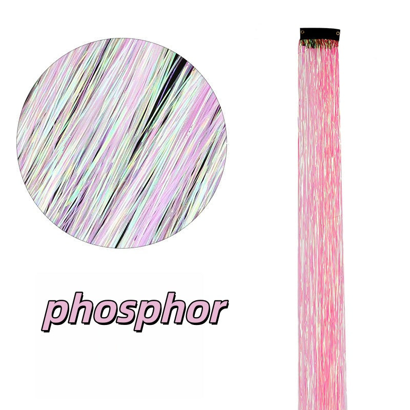 Highlight Glitter Tinsel Hair Extensions Clip