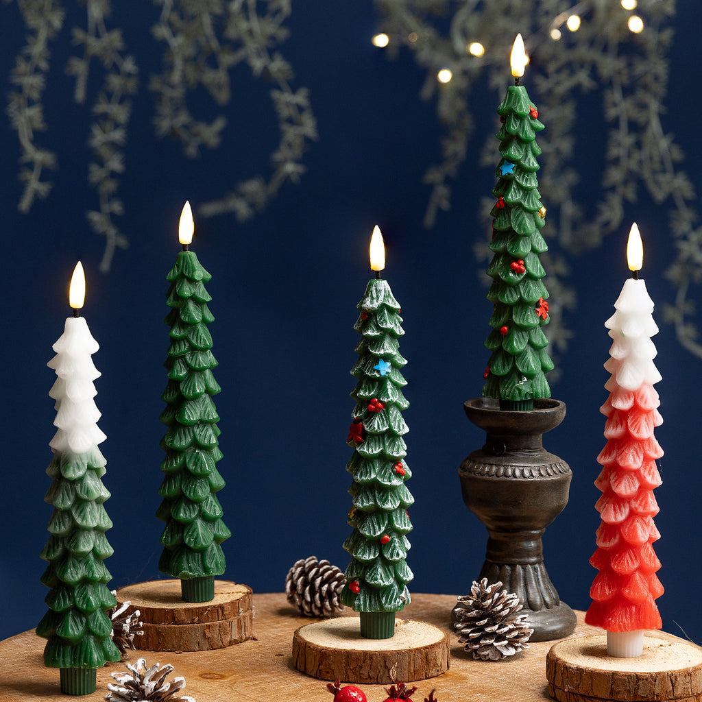 LED Christmas Tree Candle Set (with Remote Control)