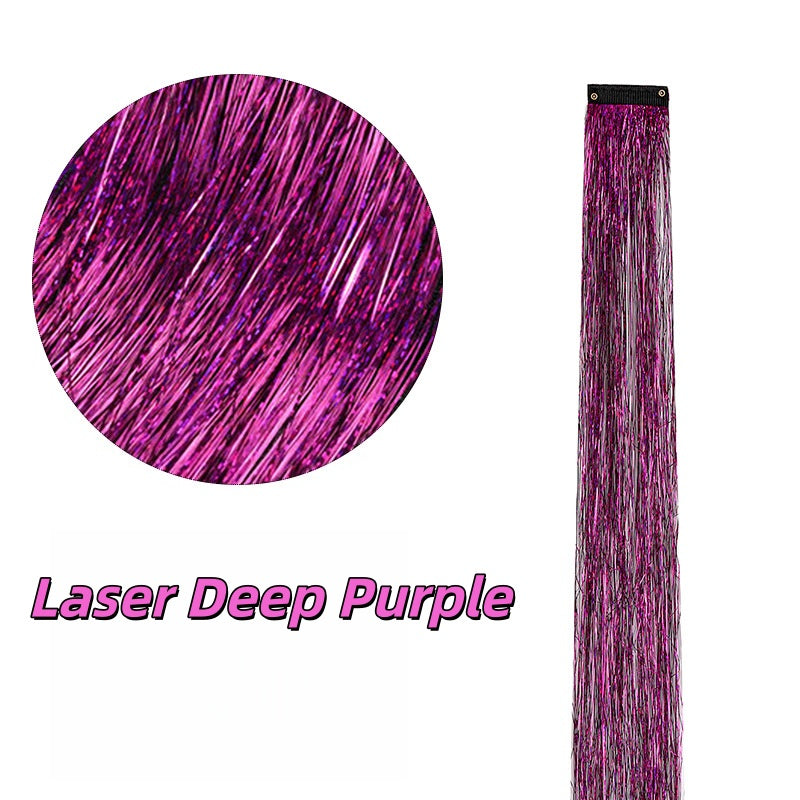 Highlight Glitter Tinsel Hair Extensions Clip