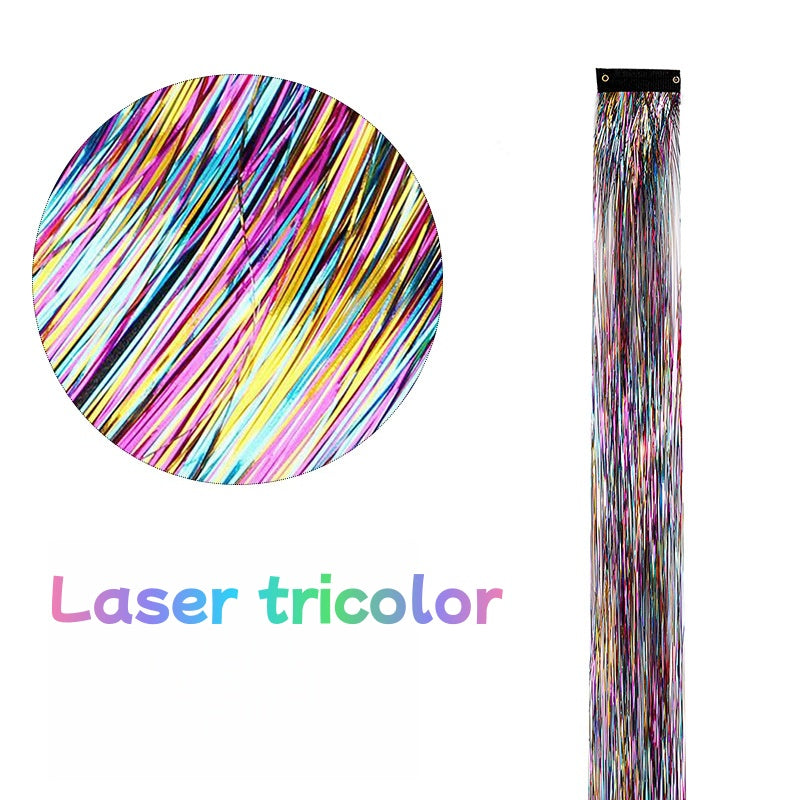 Highlight Glitter Tinsel Hair Extensions Clip