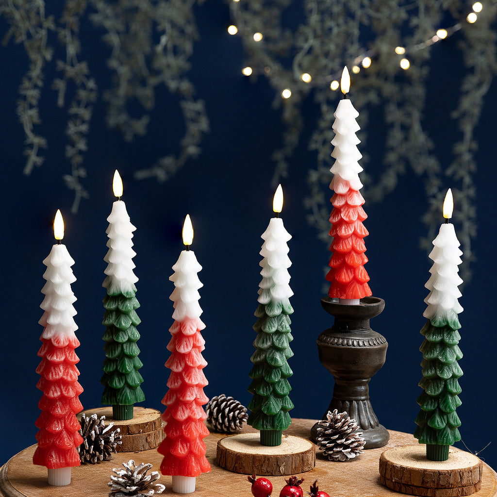 LED Christmas Tree Candle Set (with Remote Control)