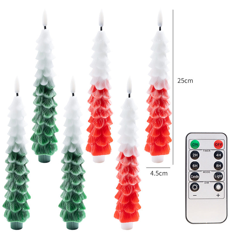 LED Christmas Tree Candle Set (with Remote Control)
