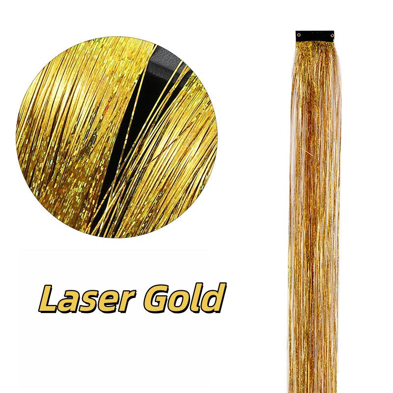 Highlight Glitter Tinsel Hair Extensions Clip