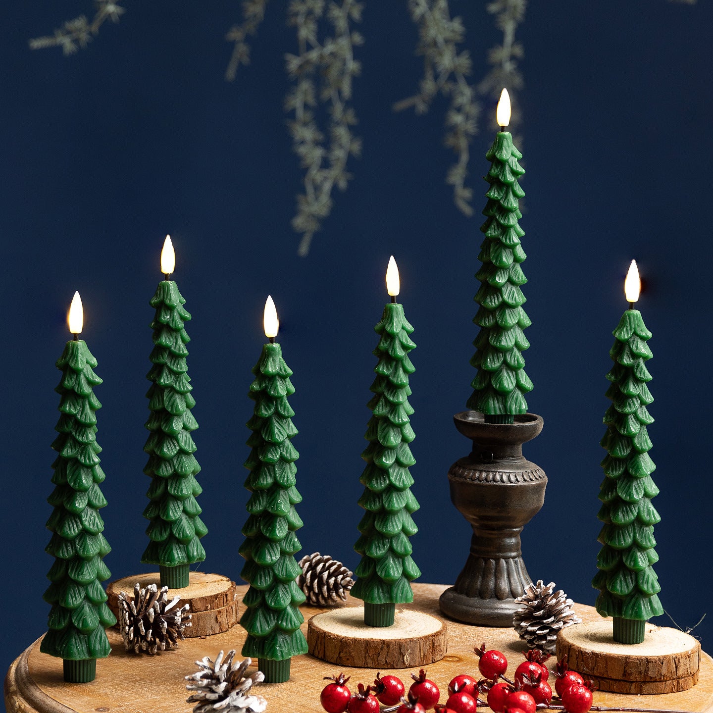 LED Christmas Tree Candle Set (with Remote Control)