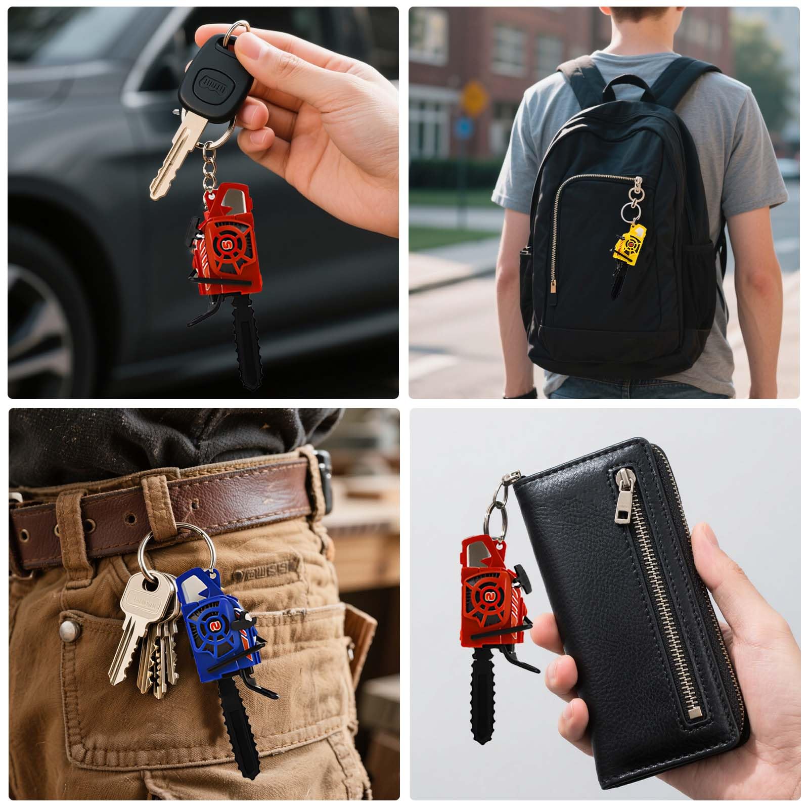Mini chainsaw keychain