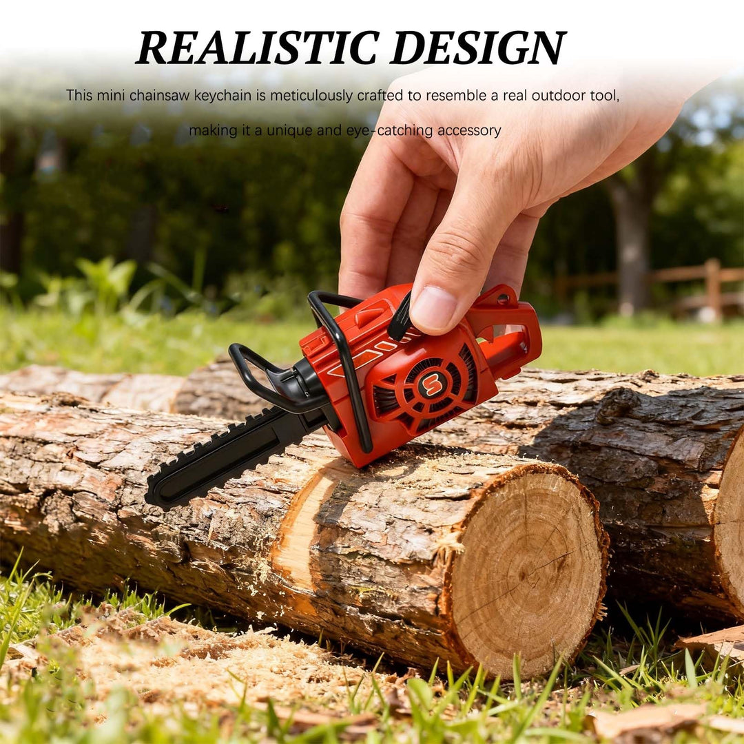 Mini chainsaw keychain