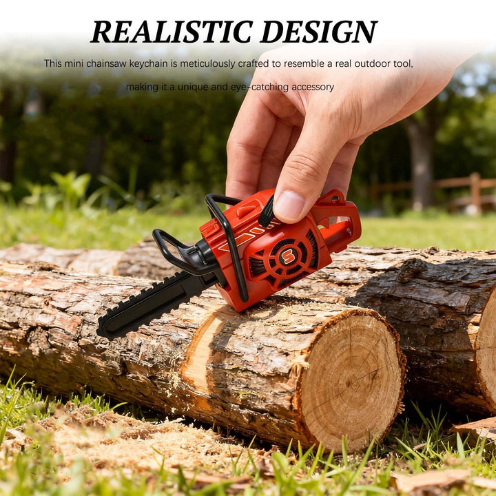 Mini chainsaw keychain