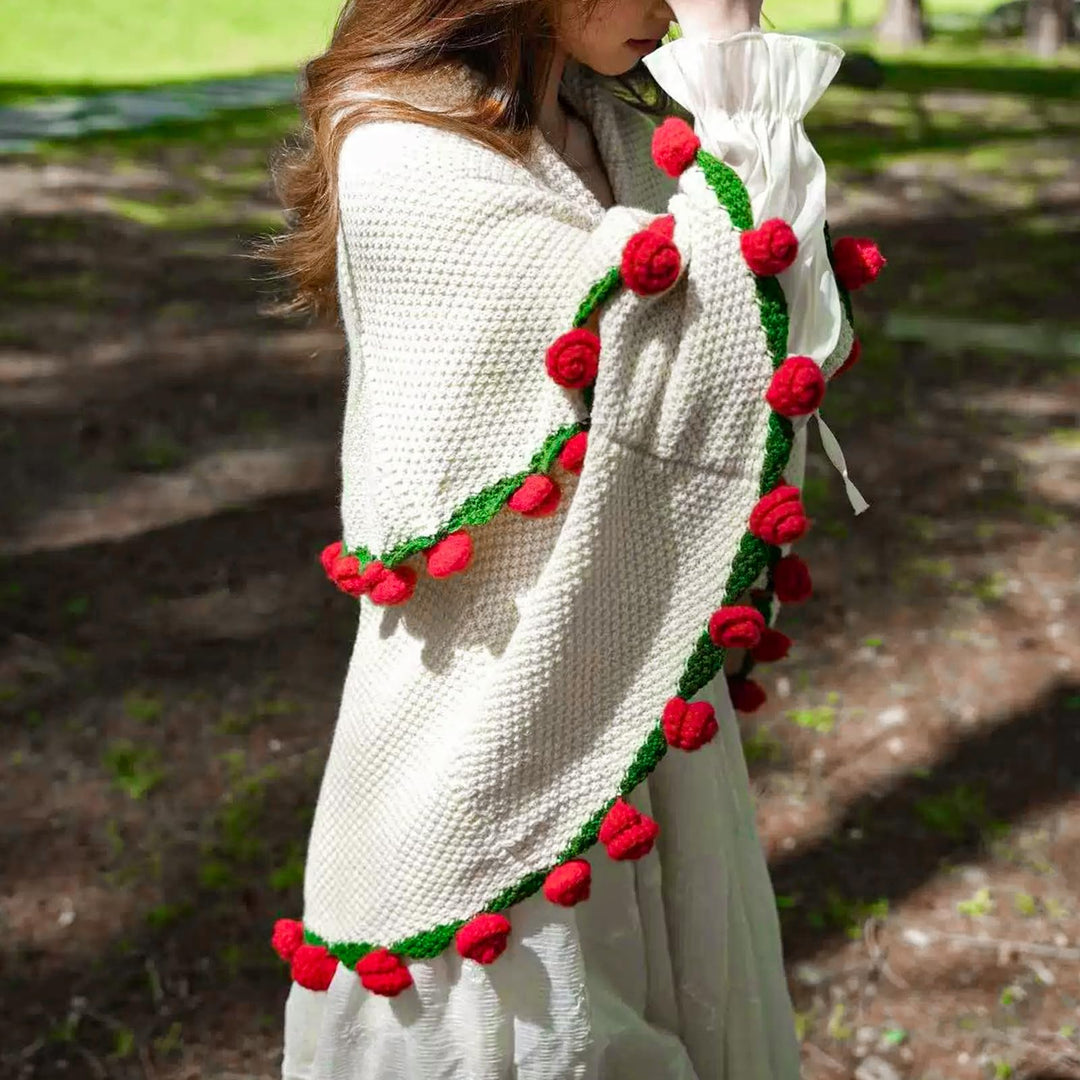 Handmade DIY flower bouquet blanket